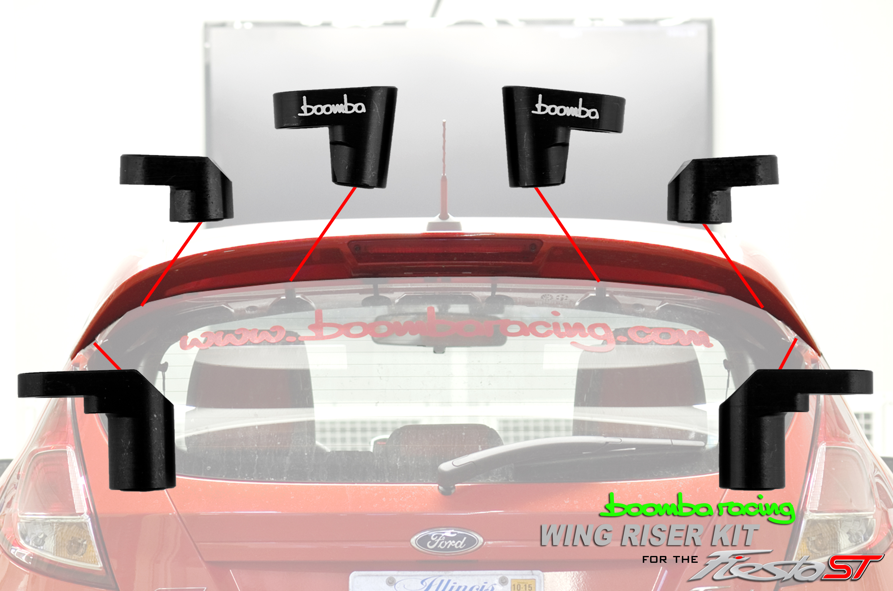 FIESTA ST WING RISERS - Boomba Racing, Inc.